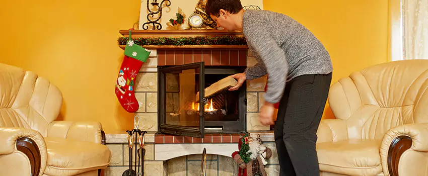 Rusted Metal Fireplace Restoration in Salina, Kansas